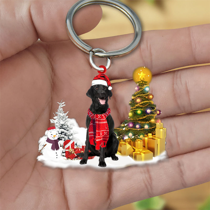 Labrador Retriever  Early Merry Christma Acrylic Keychain