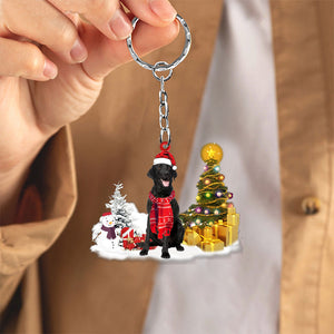 Labrador Retriever  Early Merry Christma Acrylic Keychain