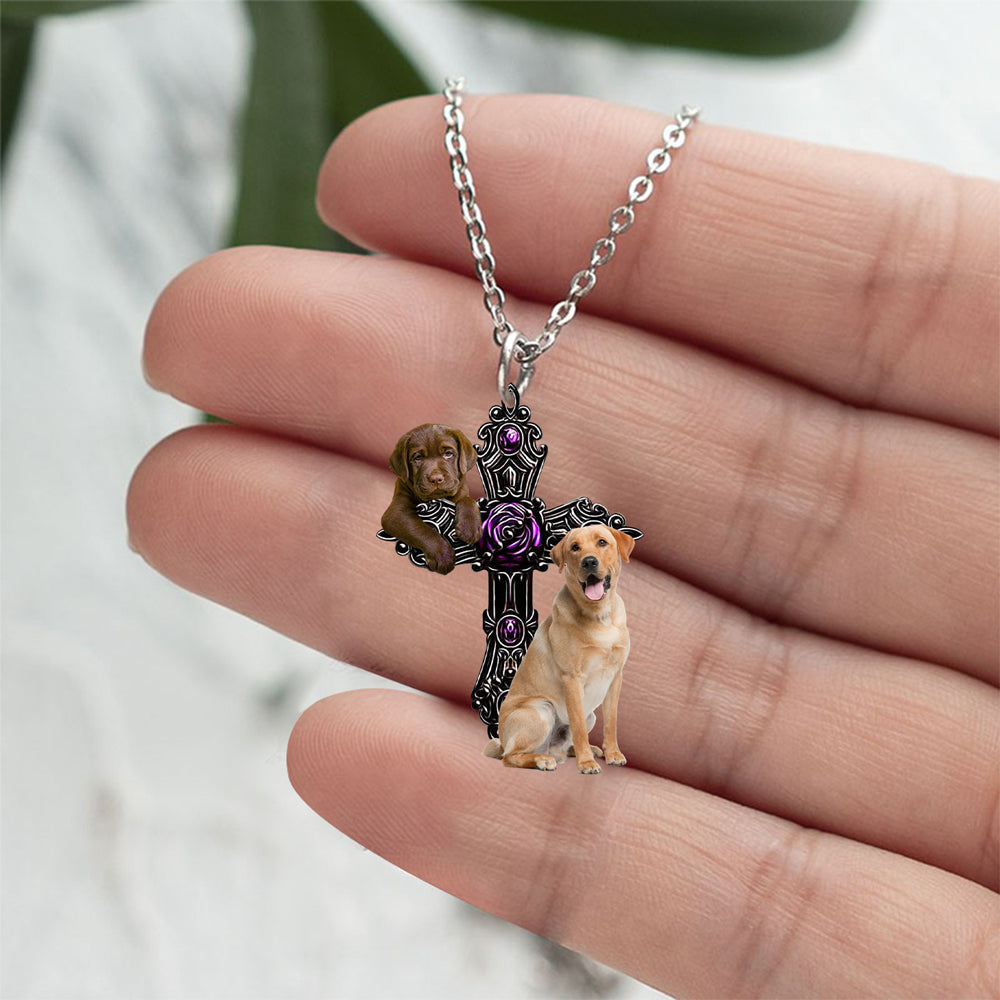 Labrador Retriever02 Pray For God Stainless Steel Necklace