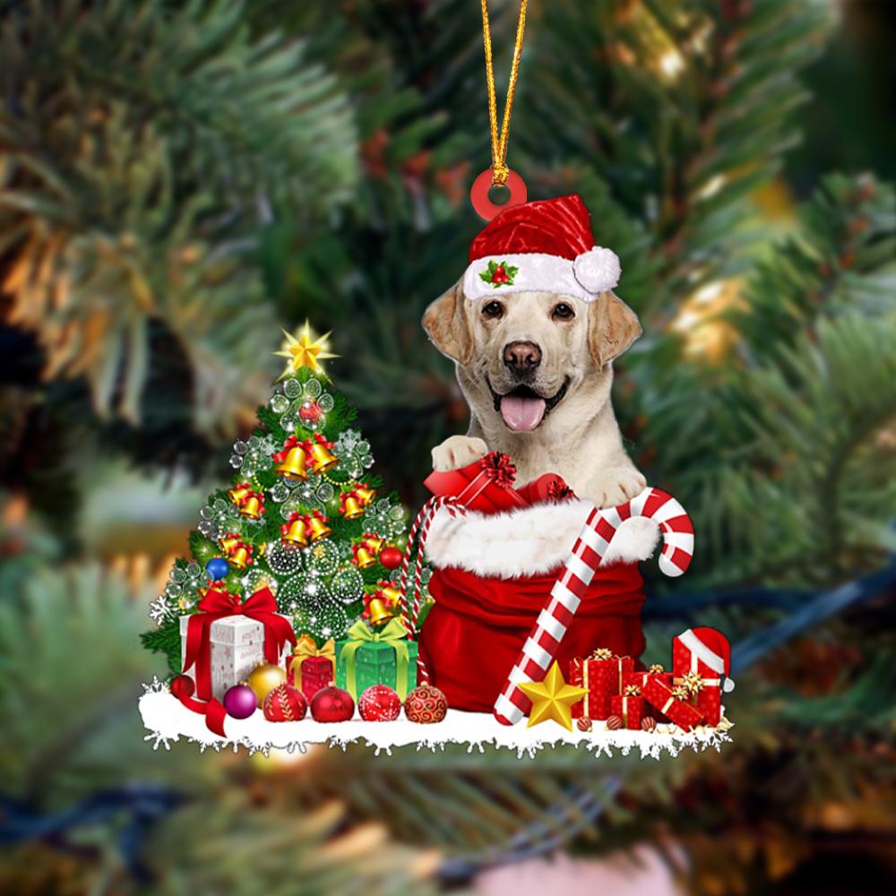 Labrador Retriever Gift Bag Merry Christmas Ornament