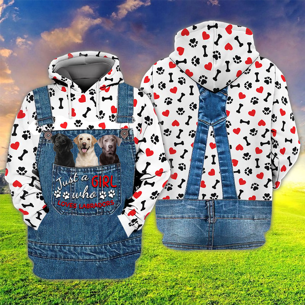 Just A Girl Who Loves Labrador Hoodie For Dog Lovers