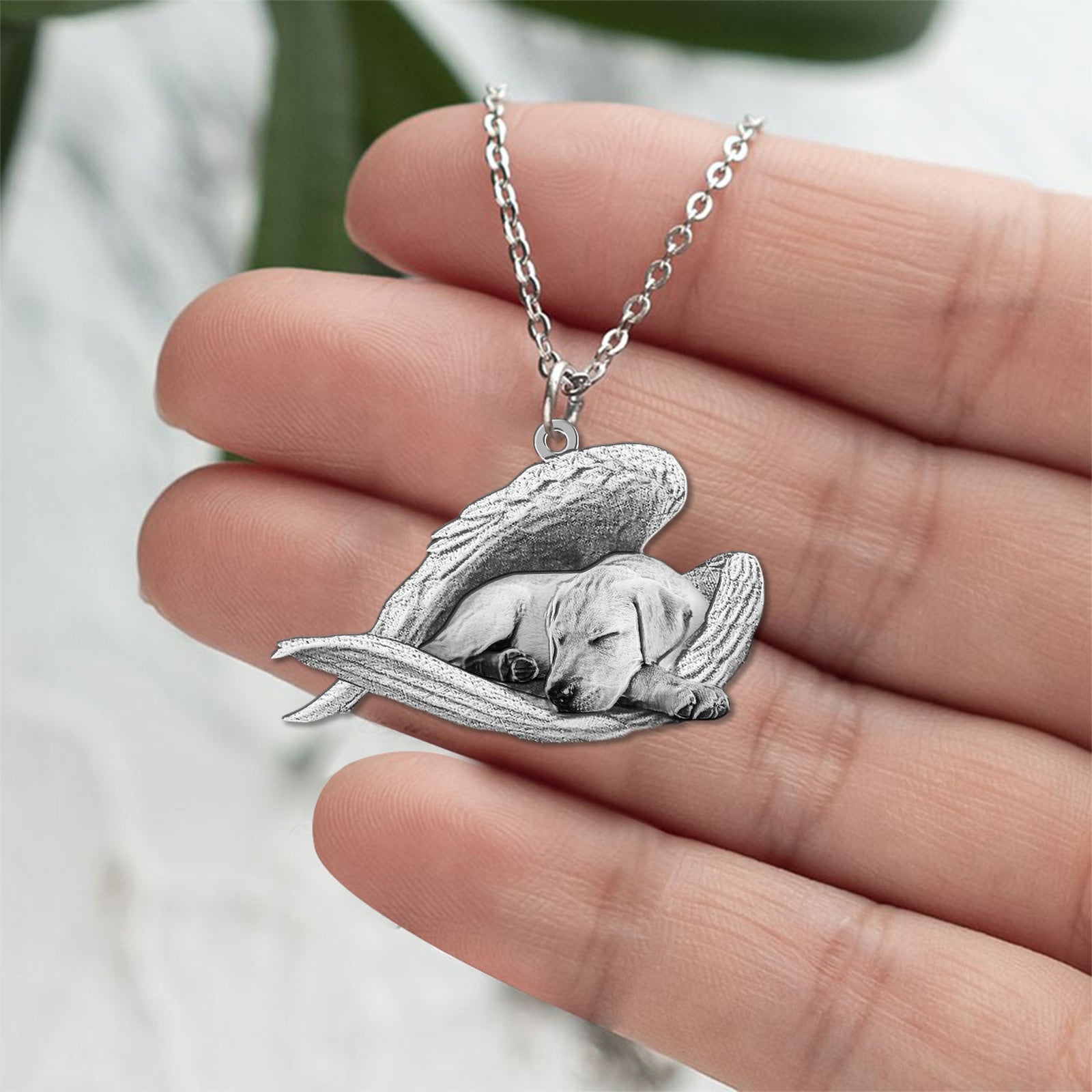 Labrador retriever Sleeping Angel Necklace
