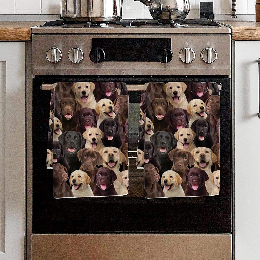 A Bunch Of Labradors Kitchen Towel