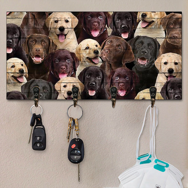A Bunch Of Labradors Key Hanger
