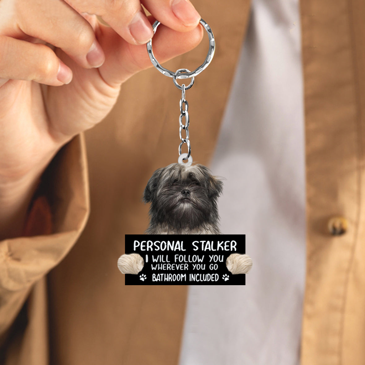 Lhasa Apso Personal Stalker Acrylic Keychain
