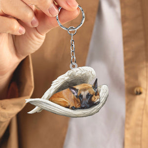 Malinois1 Sleeping Angel Acrylic Keychain