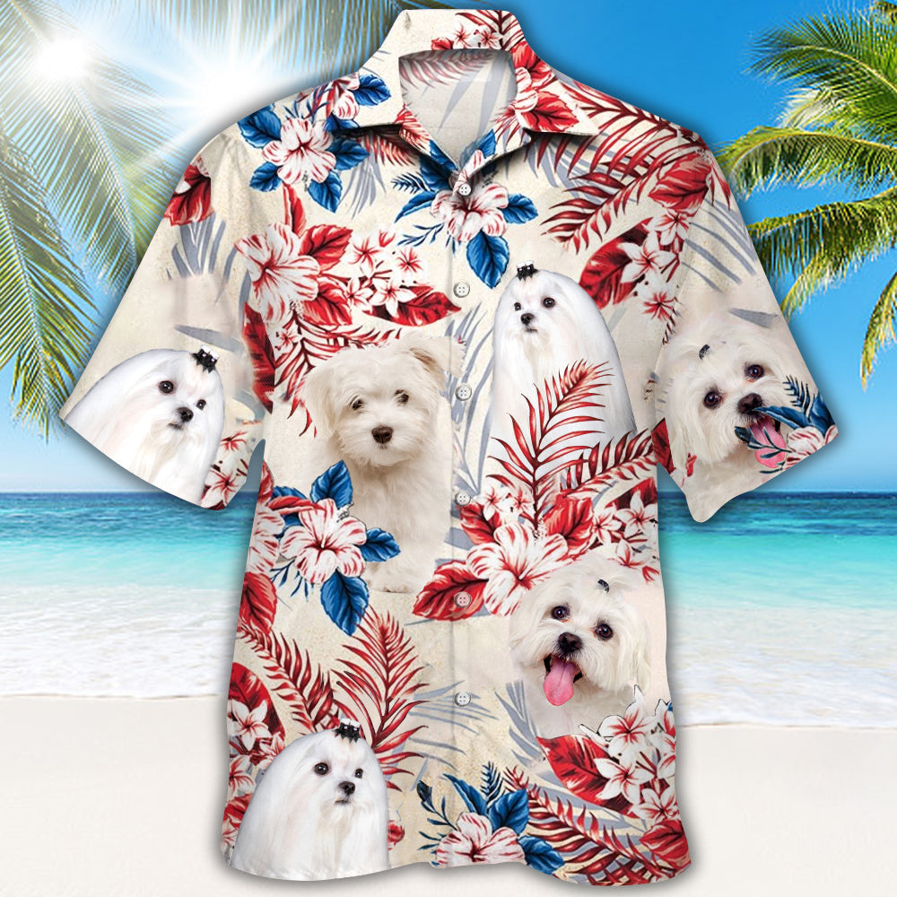 Maltese Hawaiian Shirt
