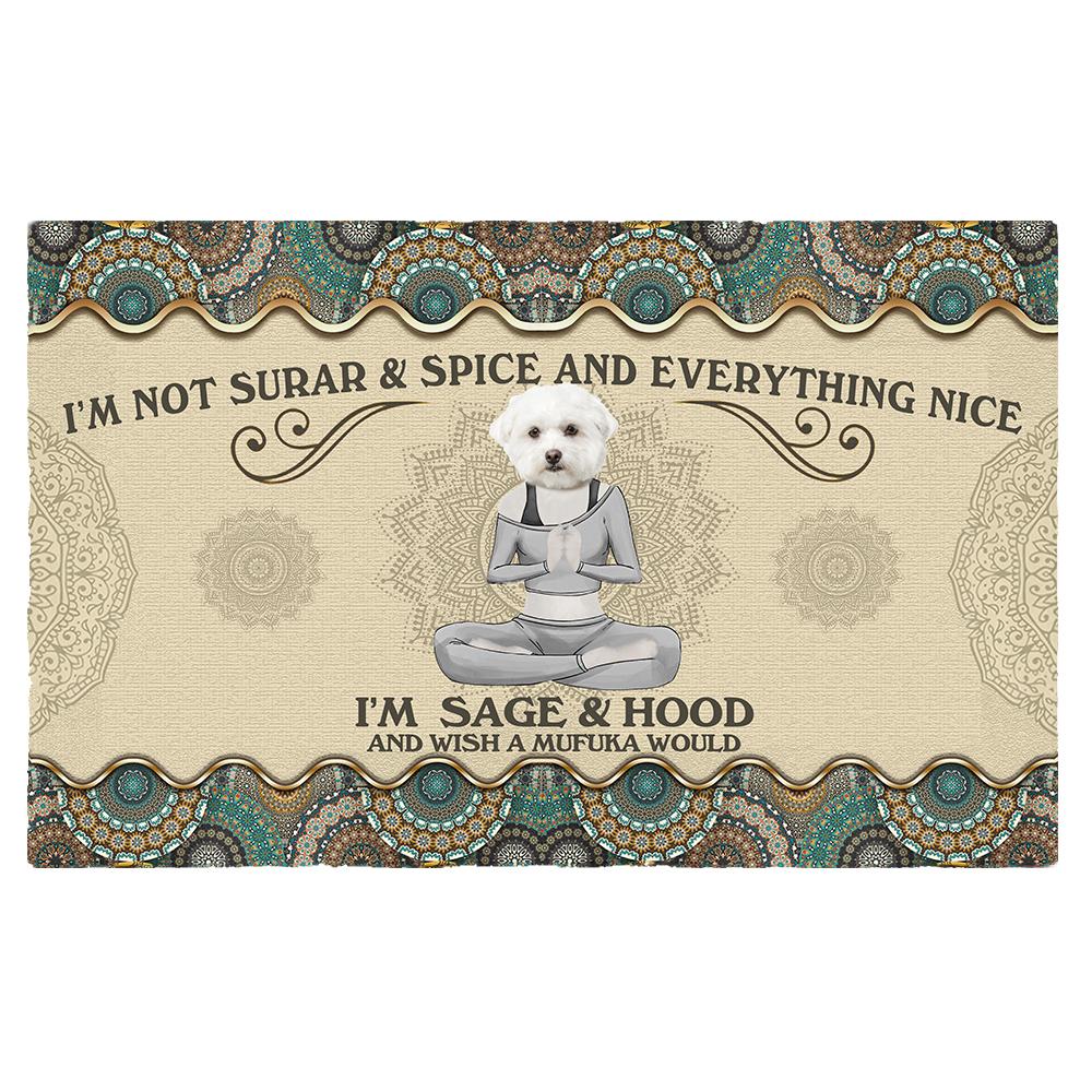 Wish A Mufuka Would-Maltese Doormat