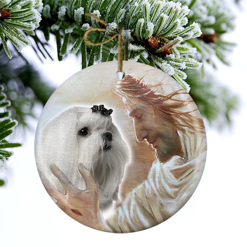 New Release -Maltese With God Porcelain/Ceramic Ornament