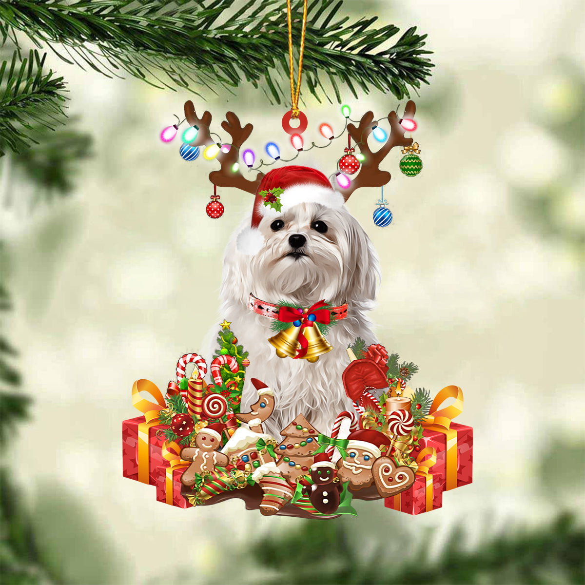Maltese2  -2022 New Release Christmas Ornament