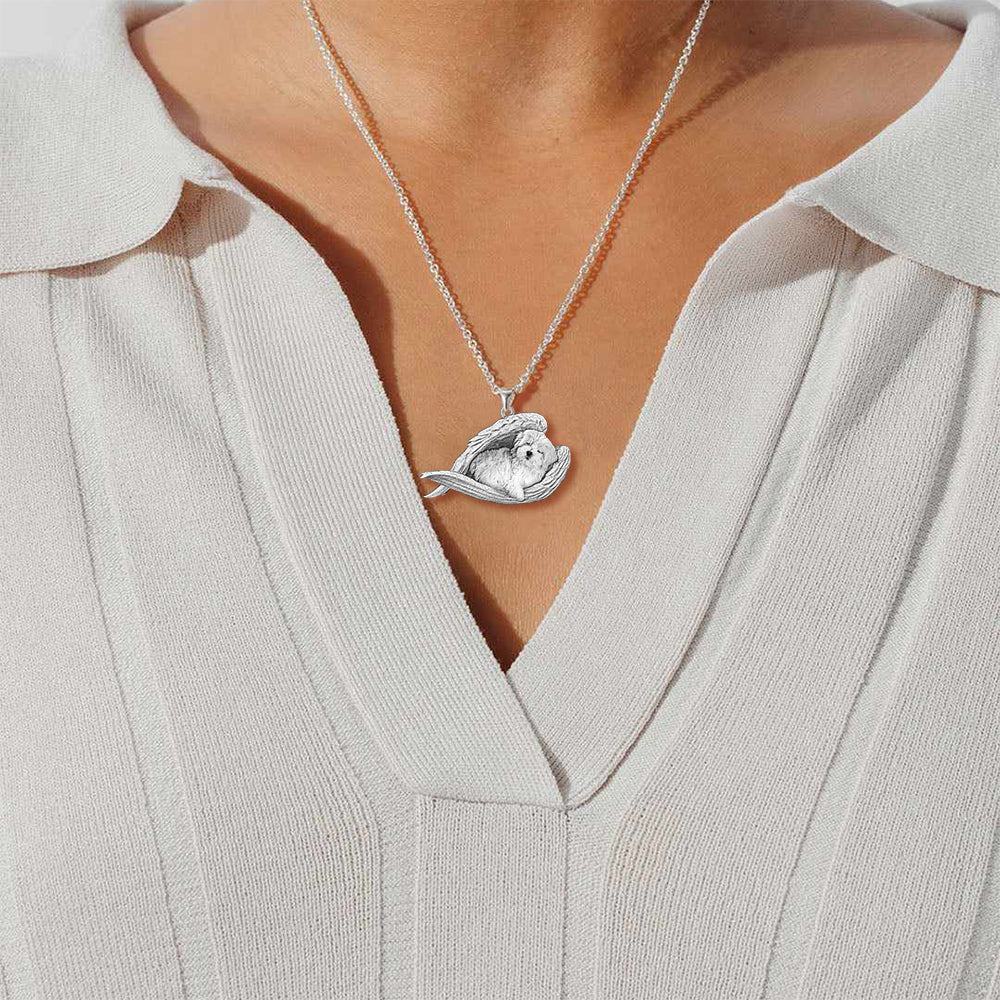 Maltese Sleeping Angel Necklace