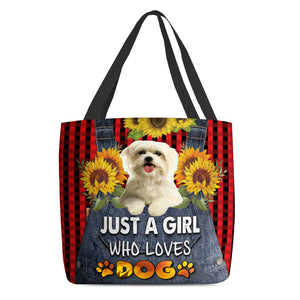 Maltese-Just A Girl Who Loves Dog Tote Bag
