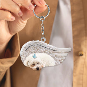 Maltese Sleeping Angel - Forever In My Heart Acrylic Keychain