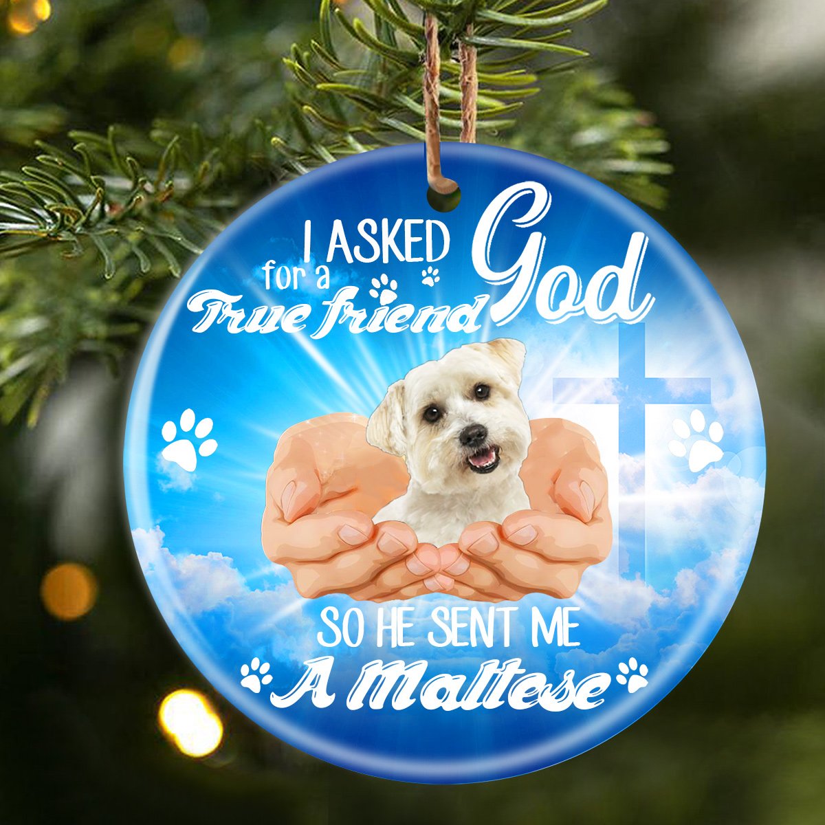 God Send Me A/An Maltese Porcelain/Ceramic Ornament
