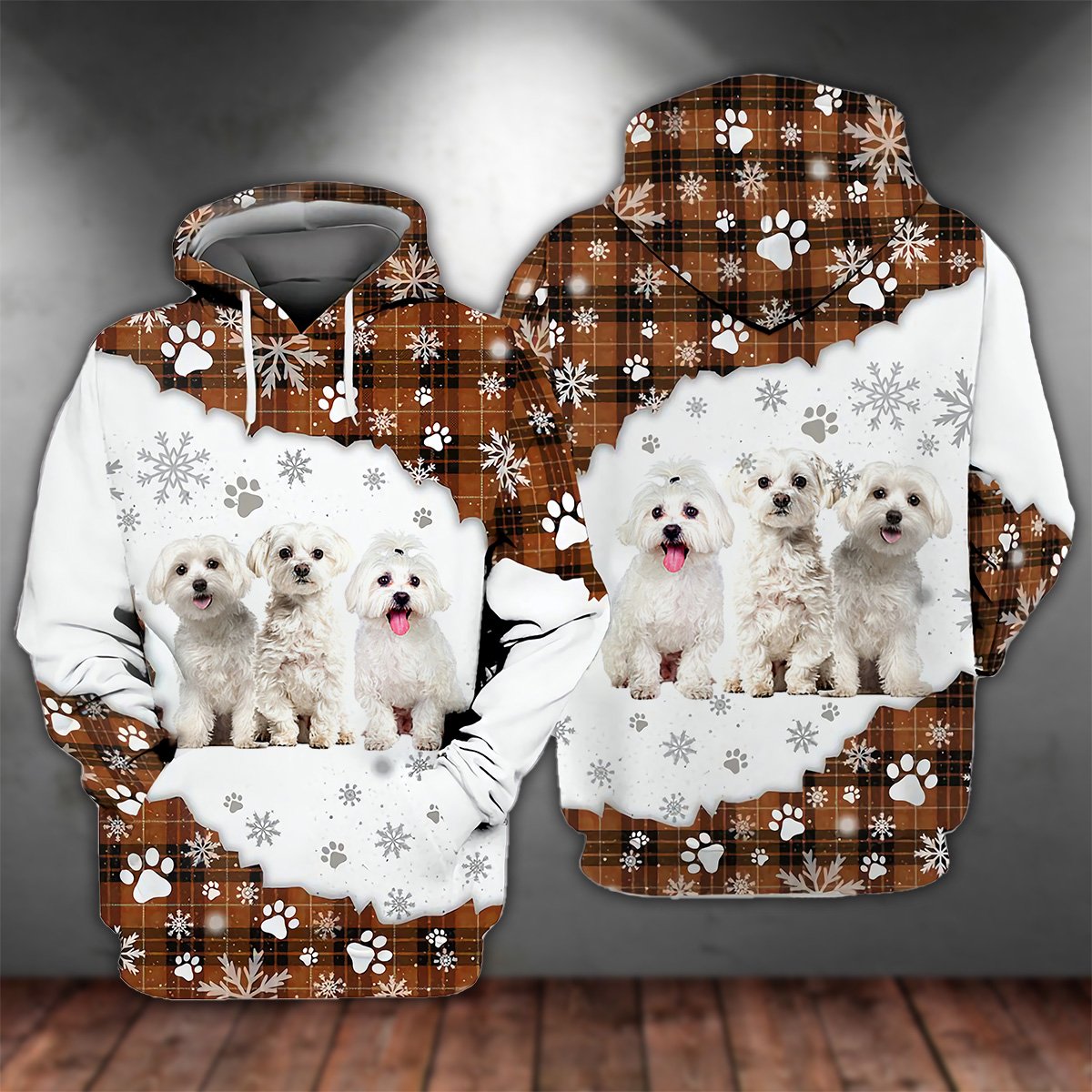 Maltese Happy Holiday Unisex Hoodie