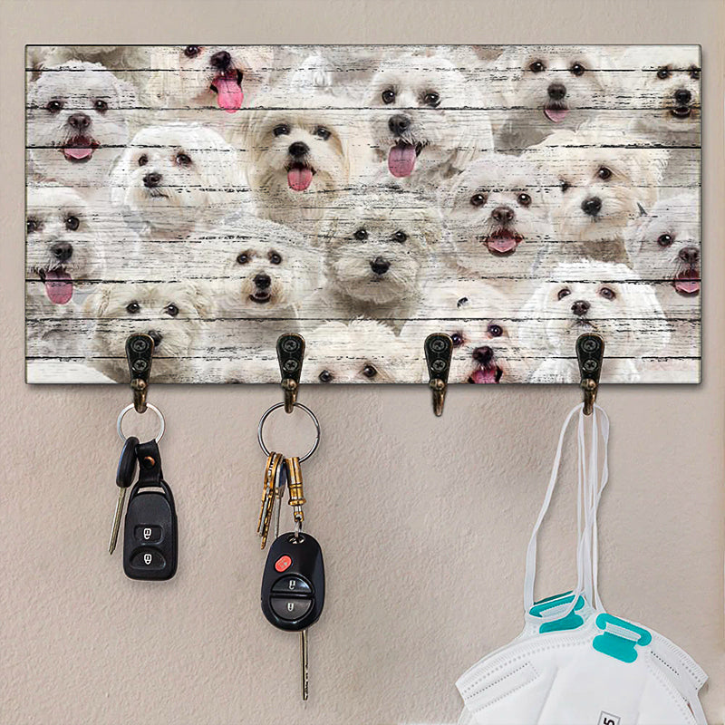 A Bunch Of Malteses Key Hanger