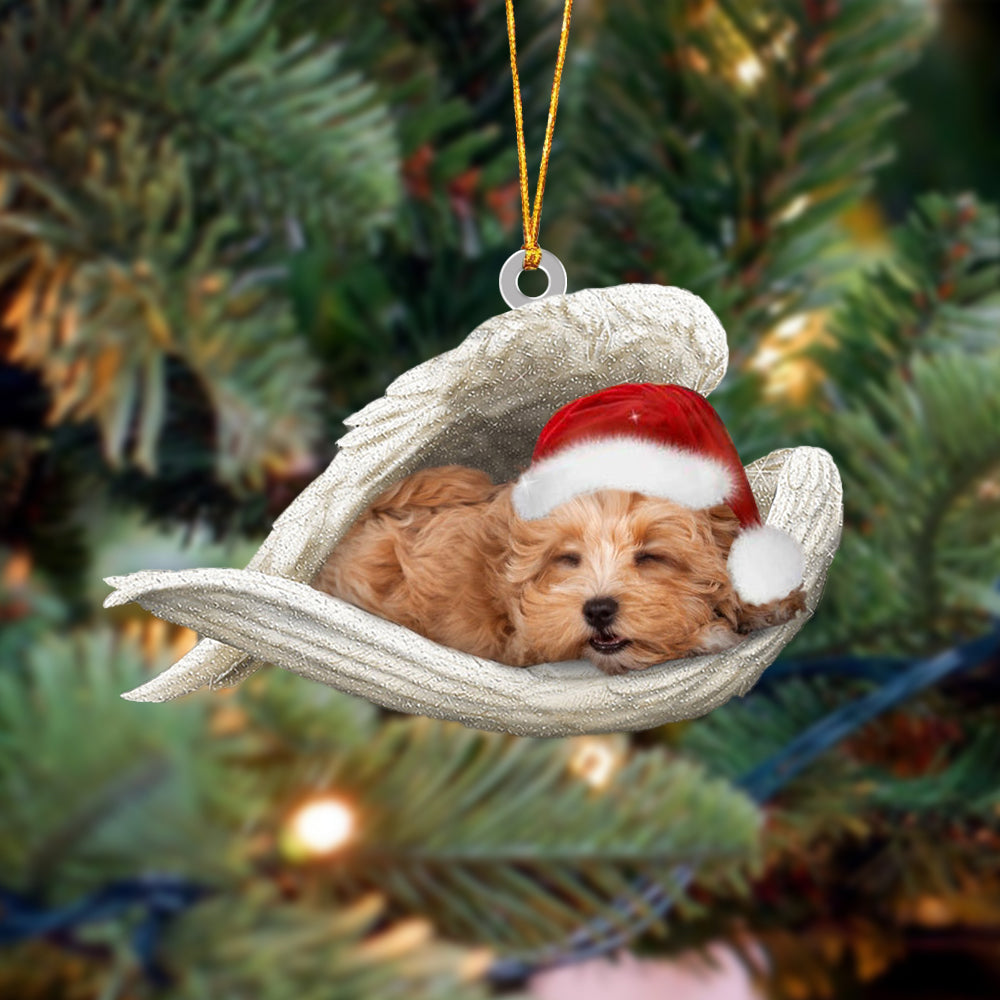 Maltipoo 02 Sleeping Angel Christmas Ornament