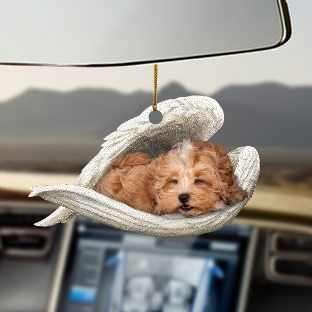 Maltipoo2 Sleeping Angel Ornament Sleeping Angel Car Hanging Ornament
