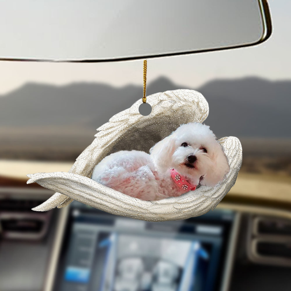 Maltipoo Sleeping Angel Ornament Sleeping Angel Car Hanging Ornament