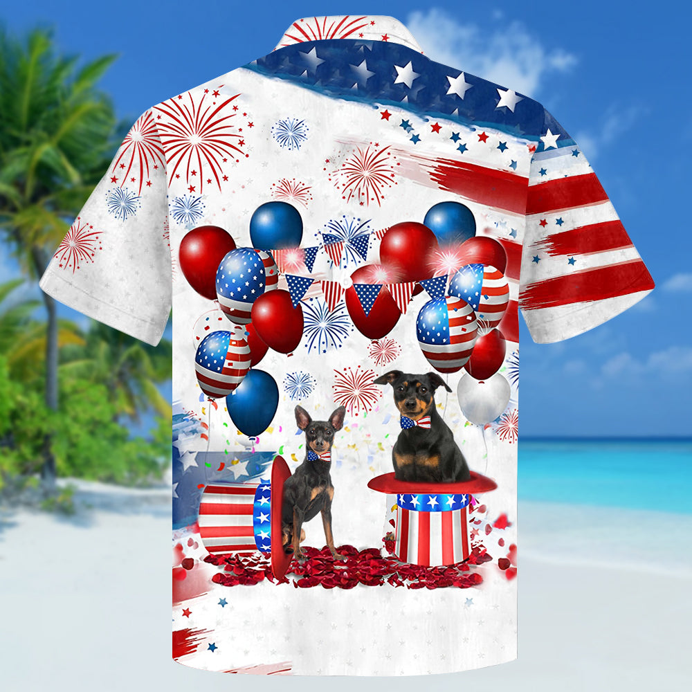 Miniature Pinscher Independence Day Hawaiian Shirt