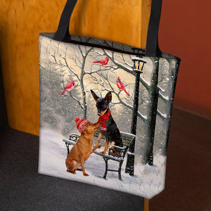 Miniature Pinscher Hello Christmas/Winter/New Year Tote Bag
