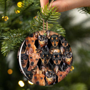 A Bunch Of Miniature Pinschers Porcelain/Ceramic Ornament