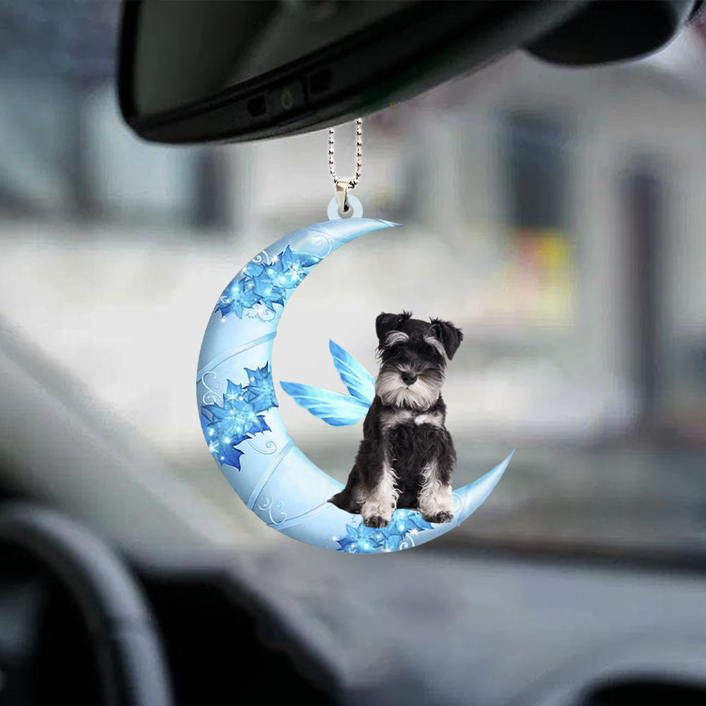 Miniature Schnauzer 02 Angel From The Moon Car Hanging Ornament