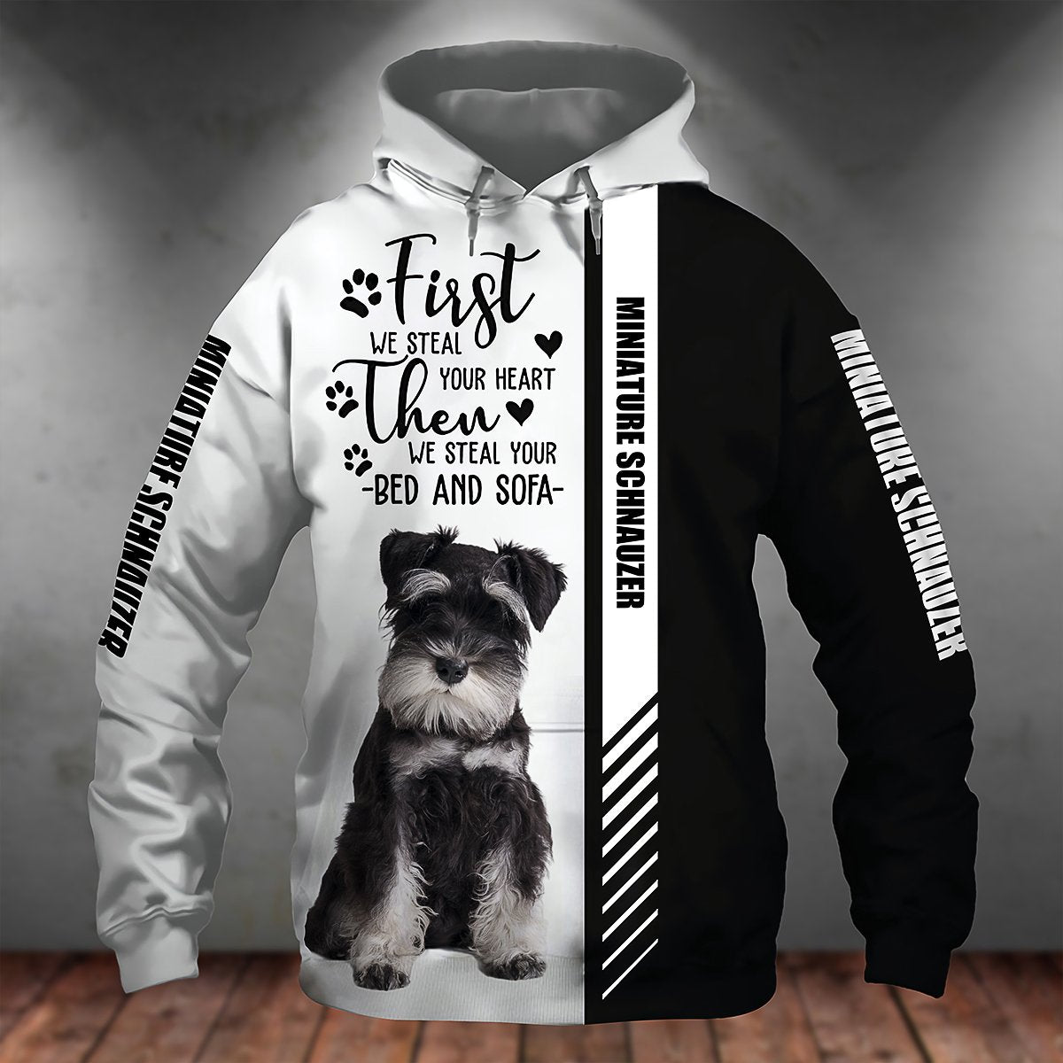 Miniature Schnauzer-First We Steal Your Heart Unisex Hoodie