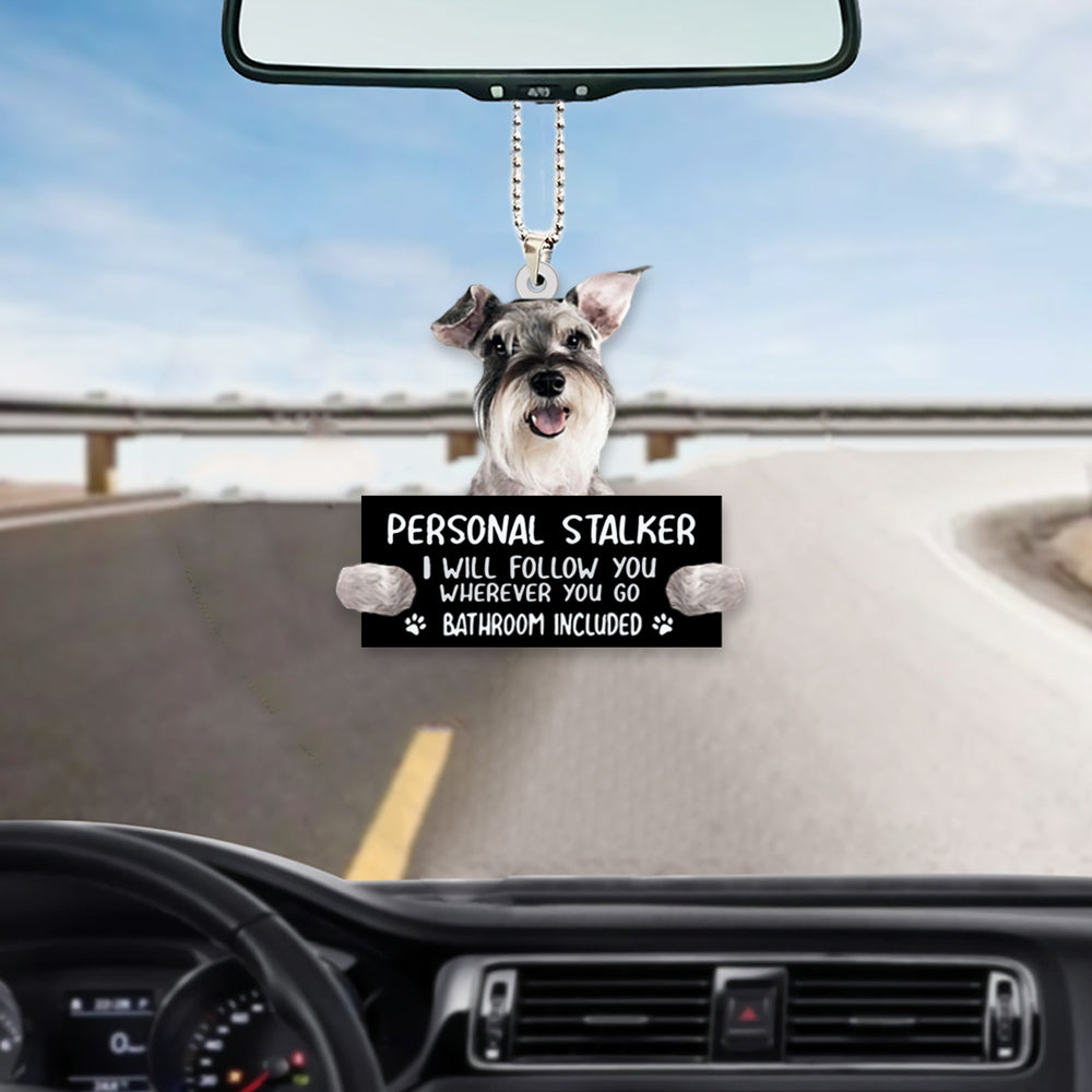 Schnauzer Personal Stalker Car Hanging Ornament