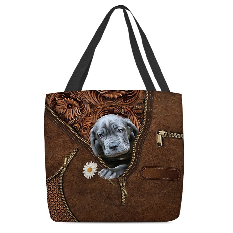 Neapolitan Mastiff Holding Daisy Tote Bag