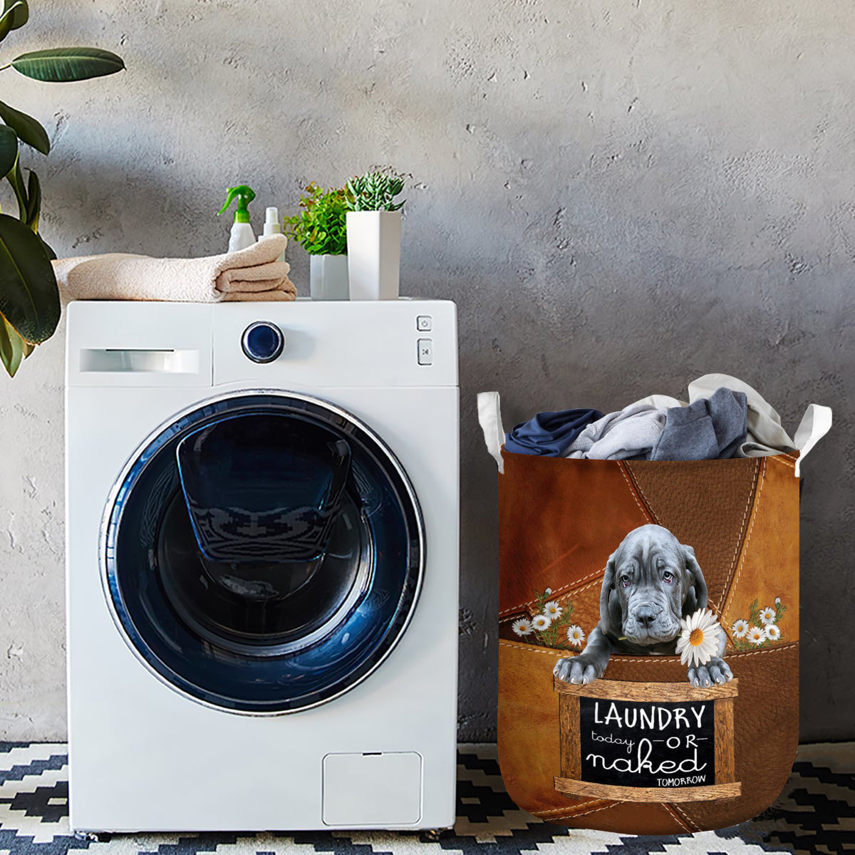 Neapolitan Mastiff Laundry Today Or Naked Tomorrow Laundry Basket