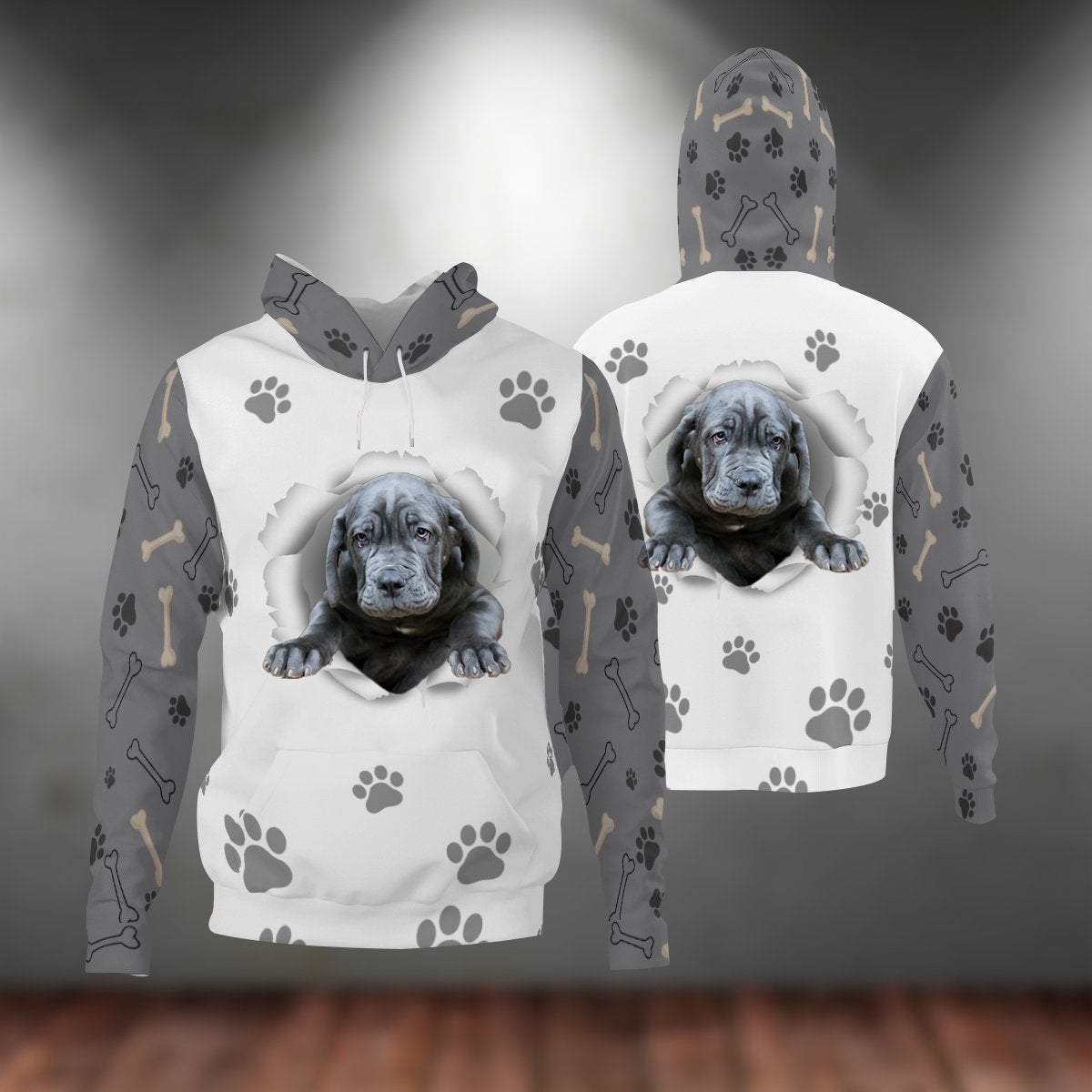 Neapolitan Mastiff-Paw Dog Unisex Hoodie
