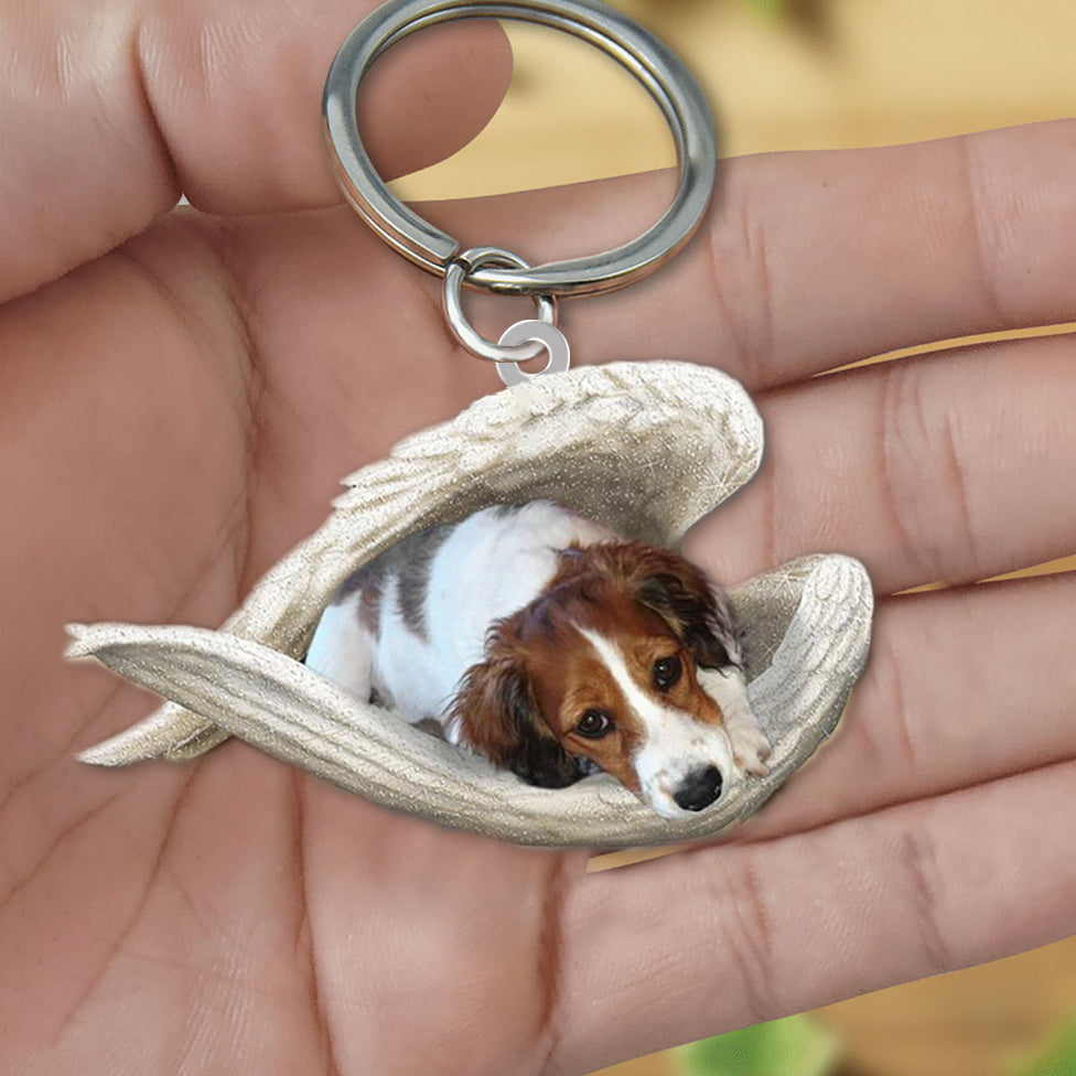 Nederlandse Kooikerhondje1 Sleeping Angel Acrylic Keychain