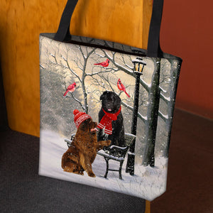Newfoundland Hello Christmas/Winter/New Year Tote Bag