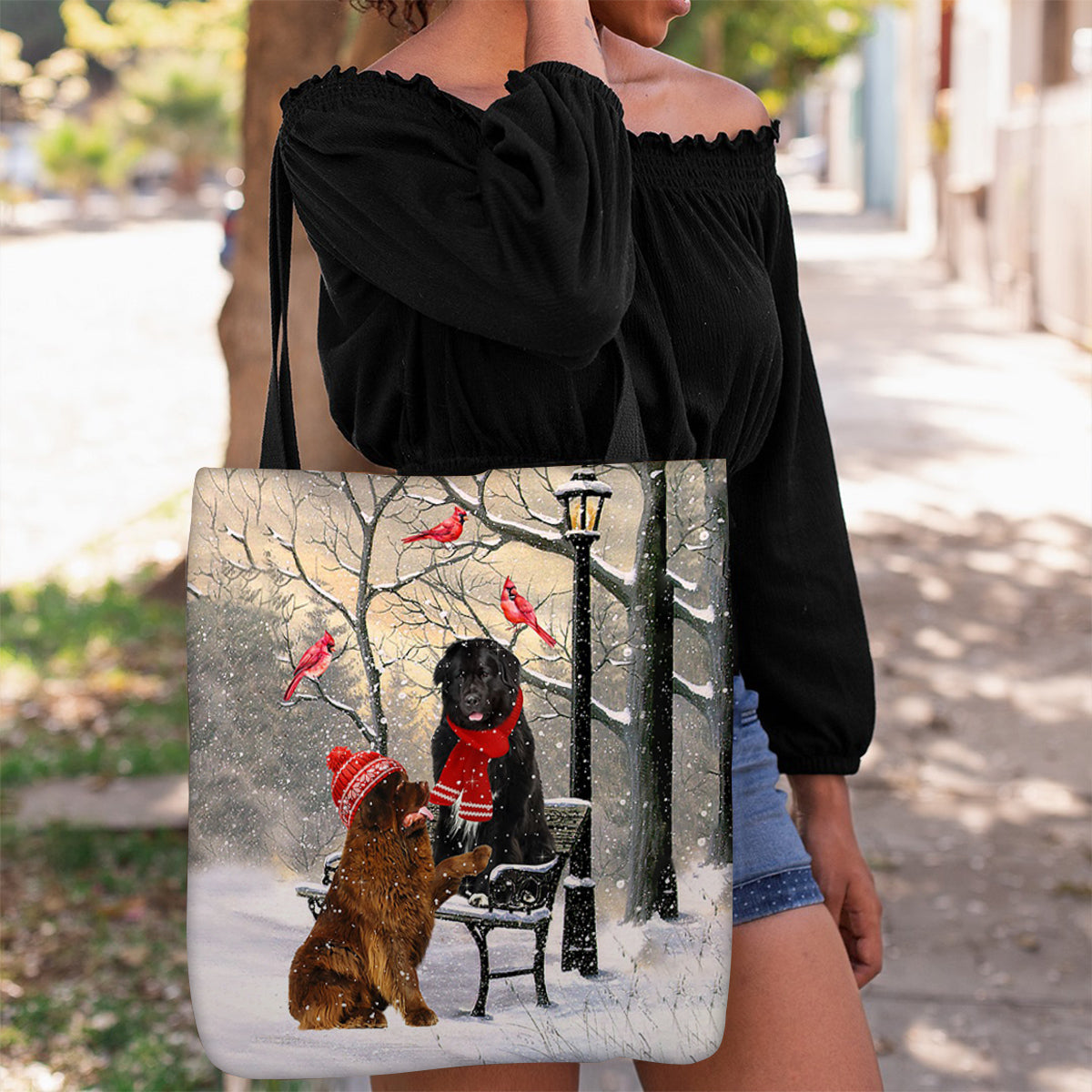 Newfoundland Hello Christmas/Winter/New Year Tote Bag