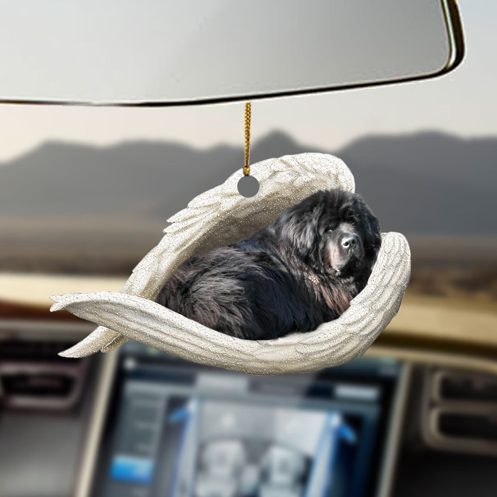 New foundland dog Sleeping Angel Ornament Sleeping Angel Car Hanging Ornament