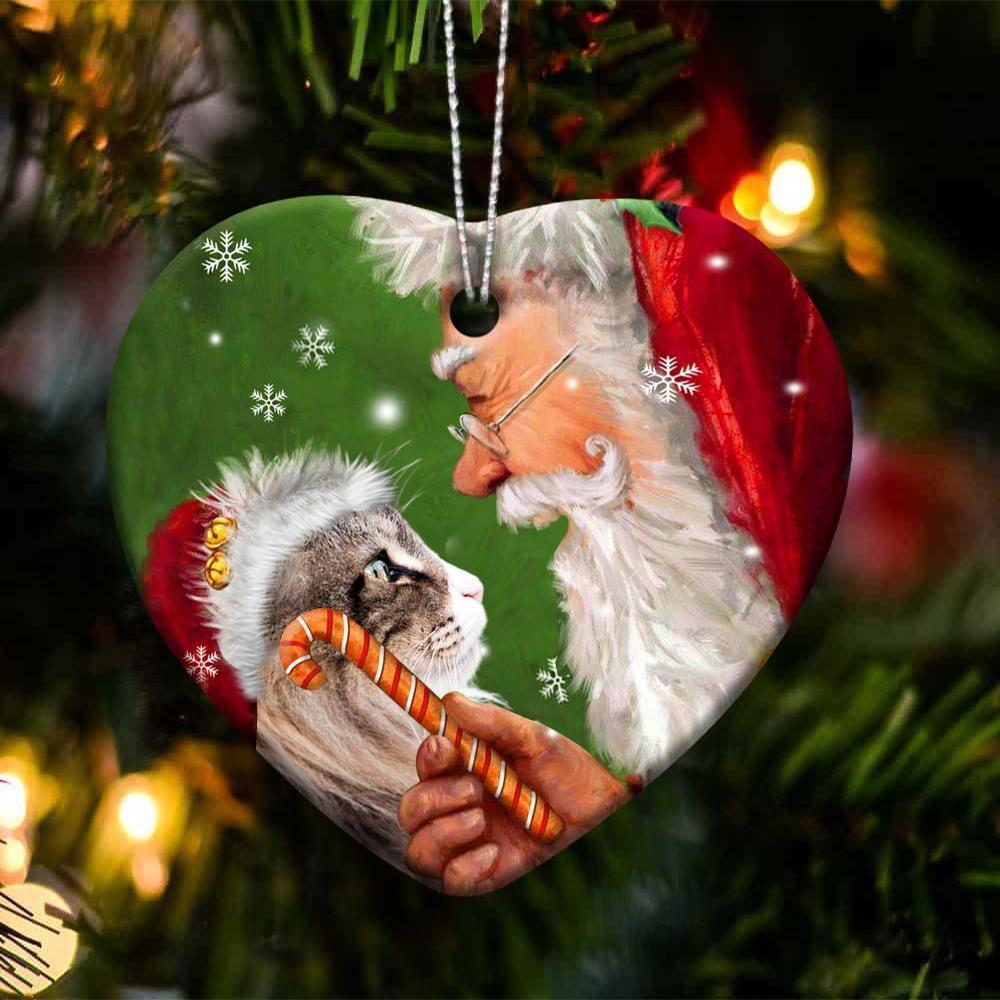 Norwegian Forest Cat Happy Heart Ornament For Cat Lovers