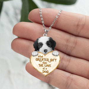 Old English Sheepdog -What Greater Gift Than The Love Of Dog Stainless Steel Necklace