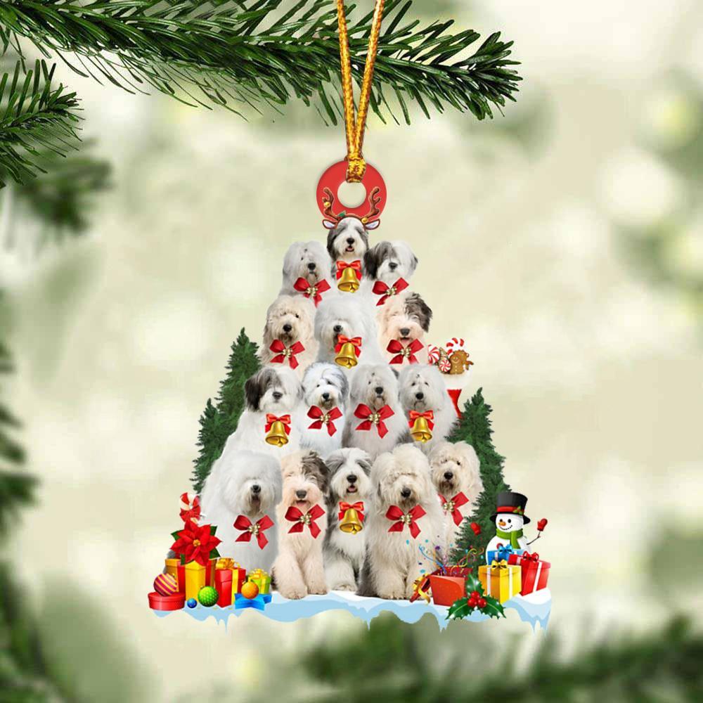 Old English Sheepdog-Dog Christmas Tree Ornament