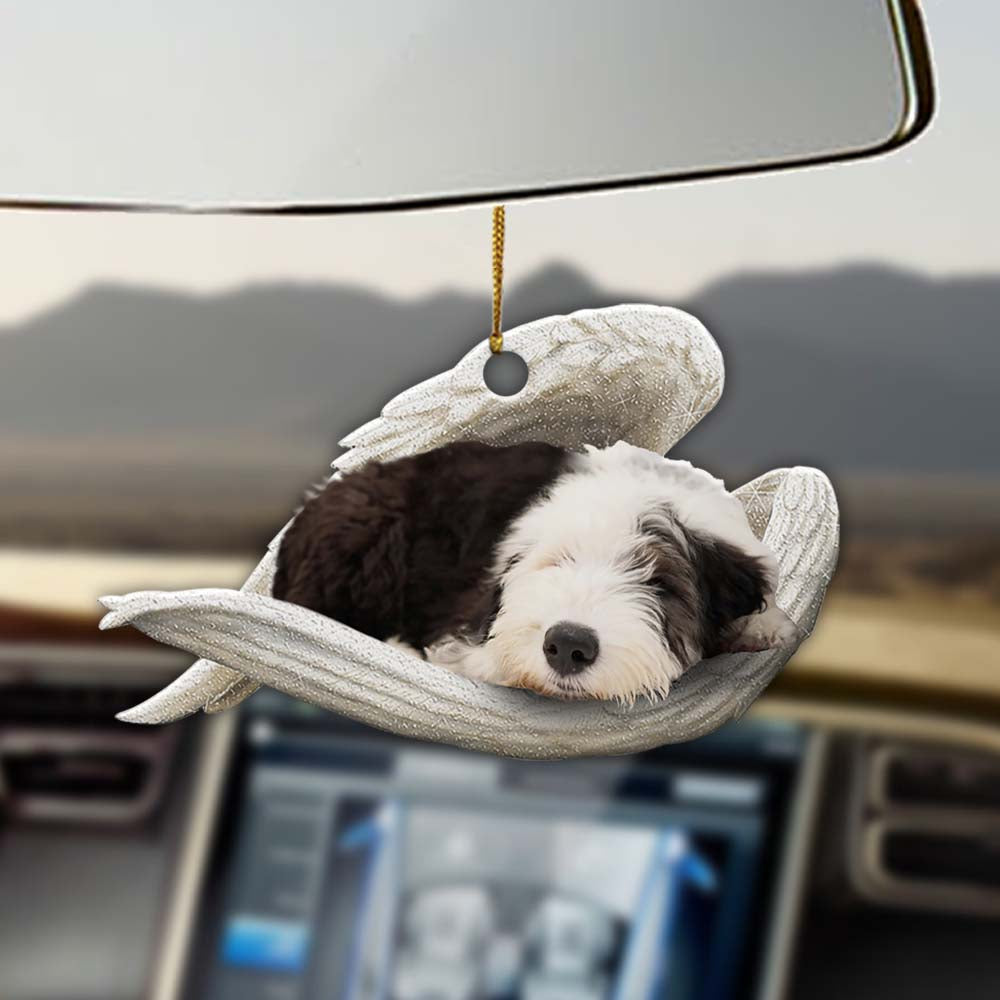 Old English Sheepdog Sleeping Angel Ornament Sleeping Angel Car Hanging Ornament