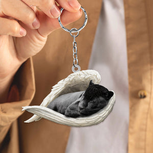 Panther Sleeping Angel Acrylic Keychain