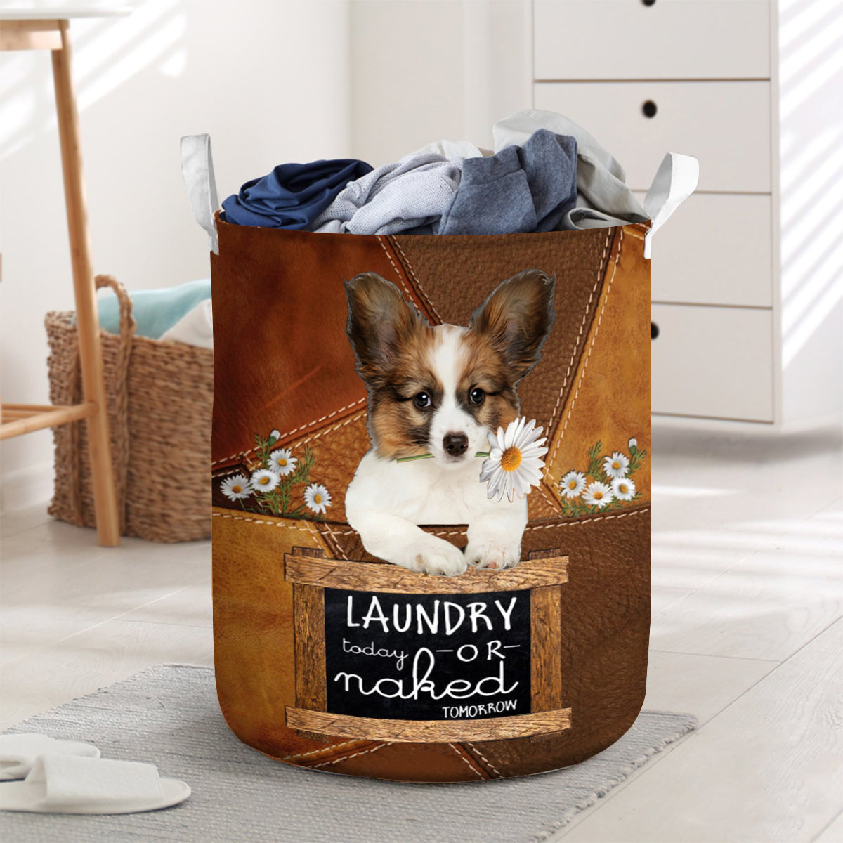 Papillon Laundry Today Or Naked Tomorrow Laundry Basket