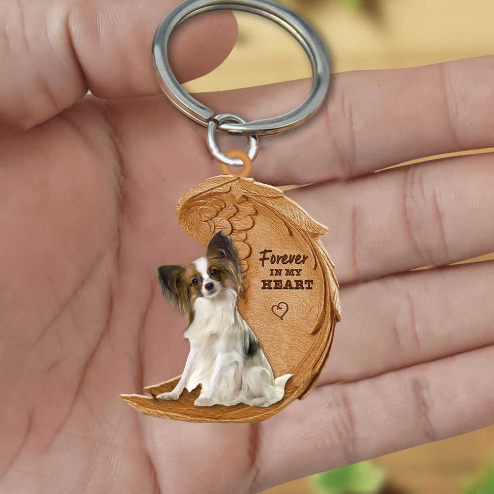 Papillon- In My Heart Flat Acrylic Keychain