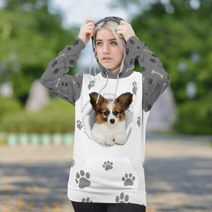 Papillon-Paw Dog Unisex Hoodie