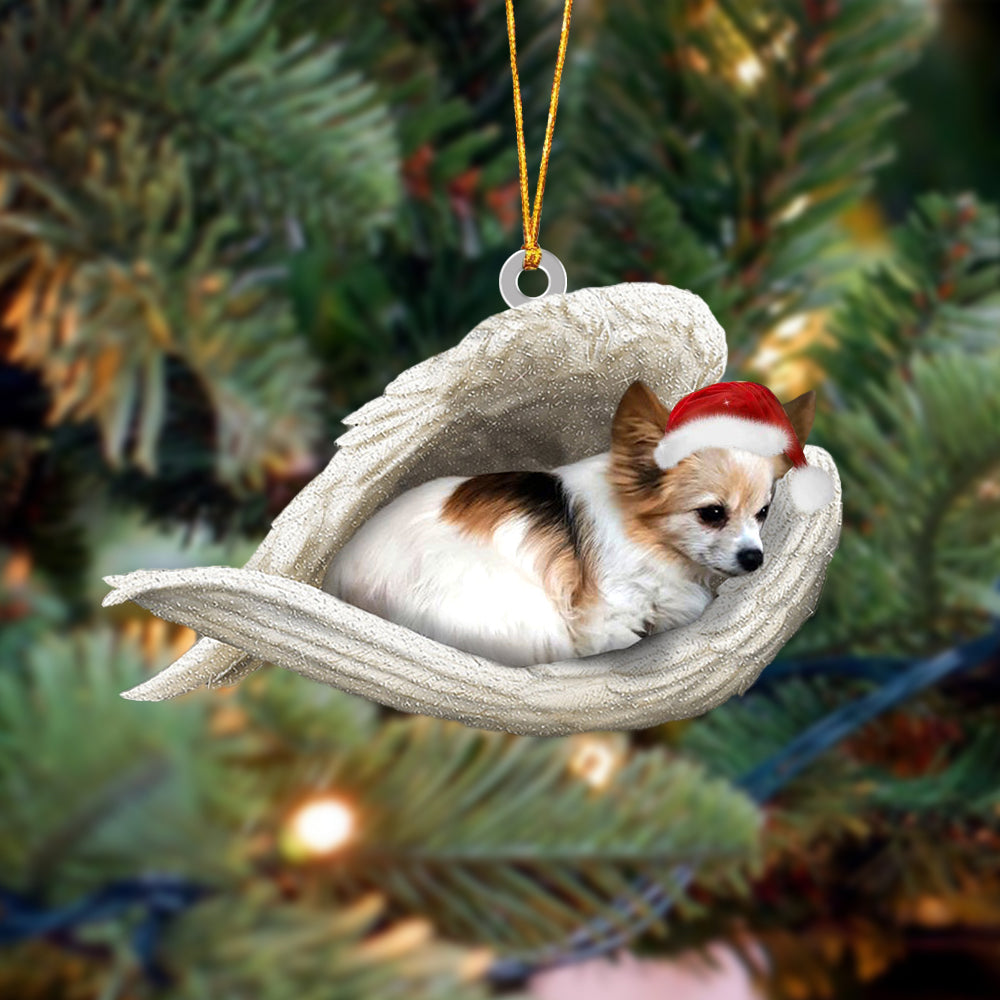 Papillon02 Sleeping Angel Christmas Ornament