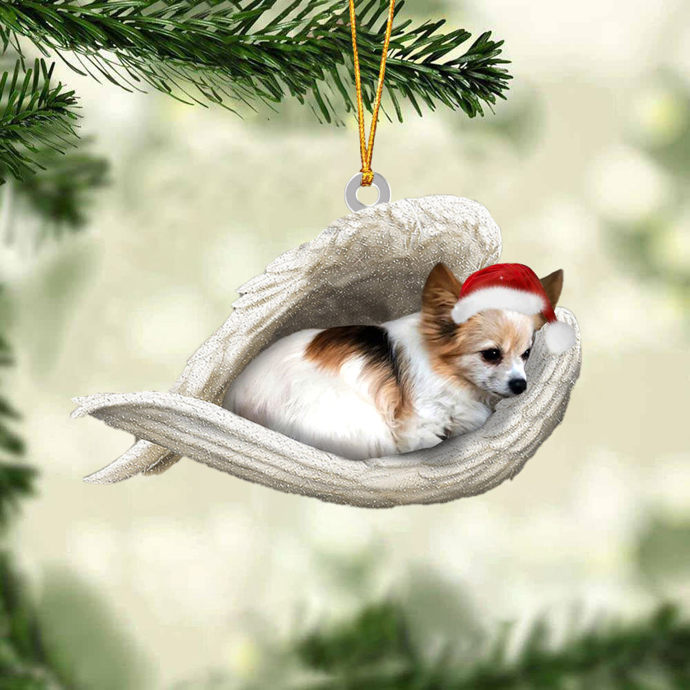 Papillon02 Sleeping Angel Christmas Ornament