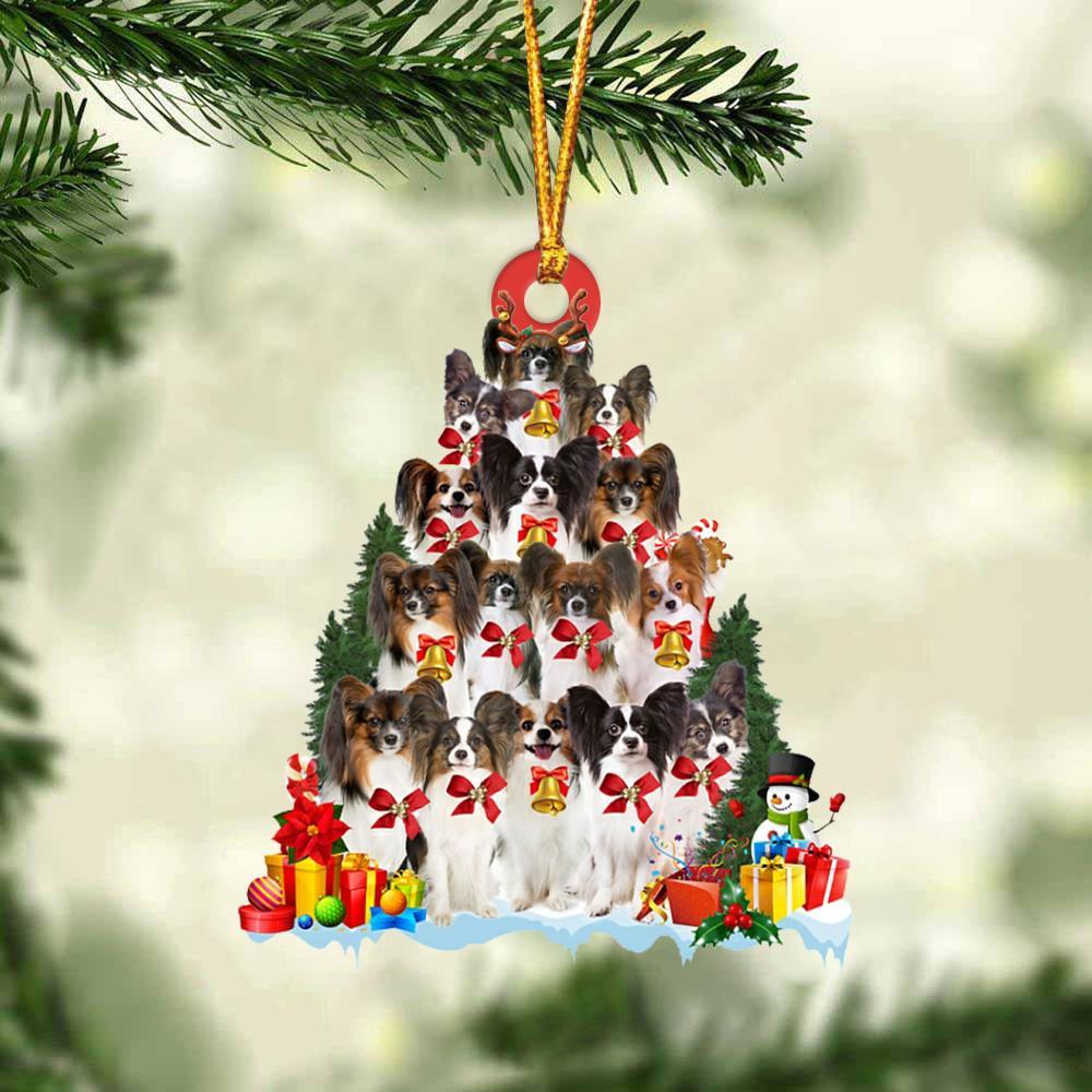 Papillon-Dog Christmas Tree Ornament