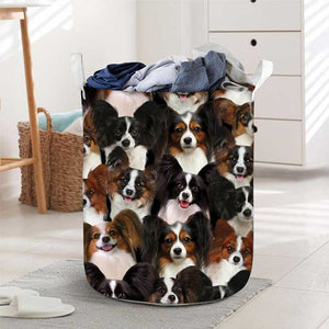 A Bunch Of Papillons Laundry Basket