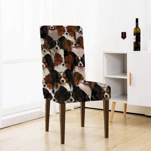 A Bunch Of Papillons Chair Cover/Great Gift Idea For Dog Lovers