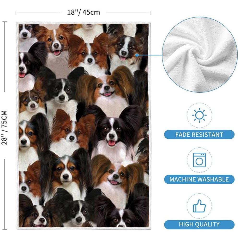 A Bunch Of Papillons Kitchen Towel